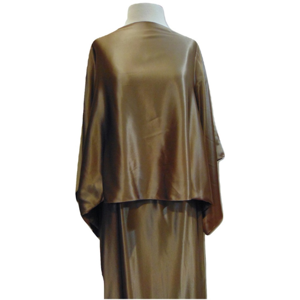 Vintage 70s disco cocktail maxi batwing skirt set - Picture 3 of 8